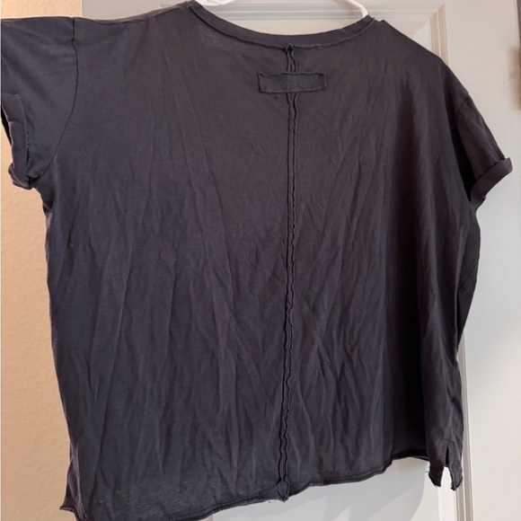 Maternity - La Miel Women's Dark Gray V-Neck Top - Picture 6 of 10